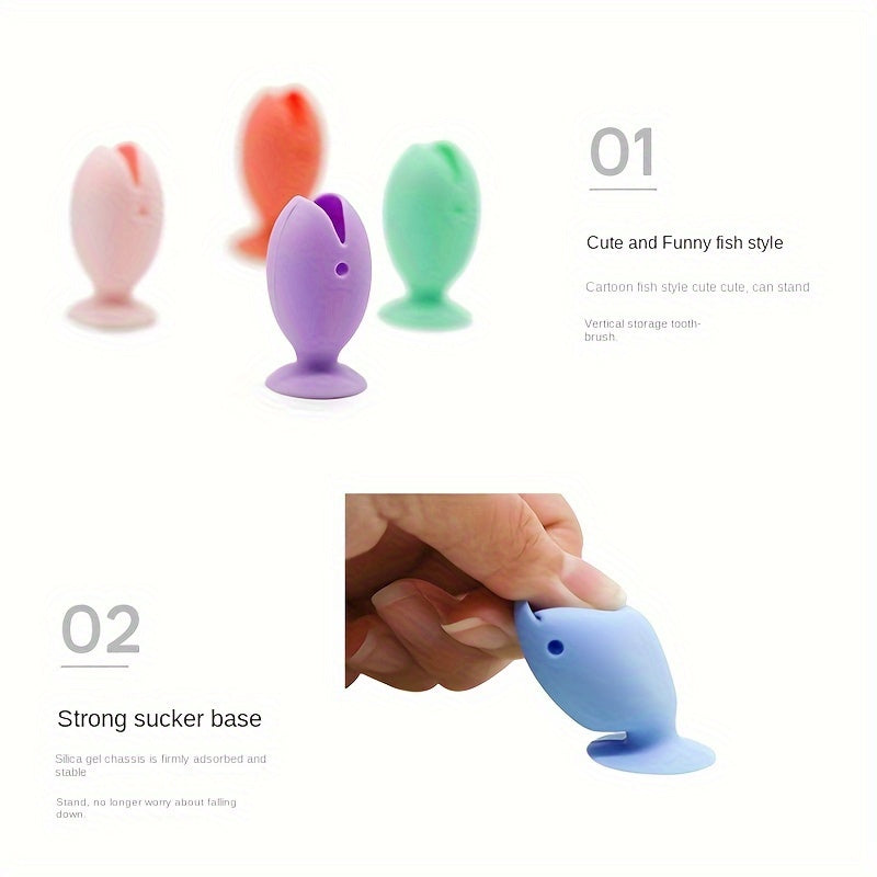 Fish Shaped Silicone Toothbrush Holder Mini Portable Travel Toothbrush Cover