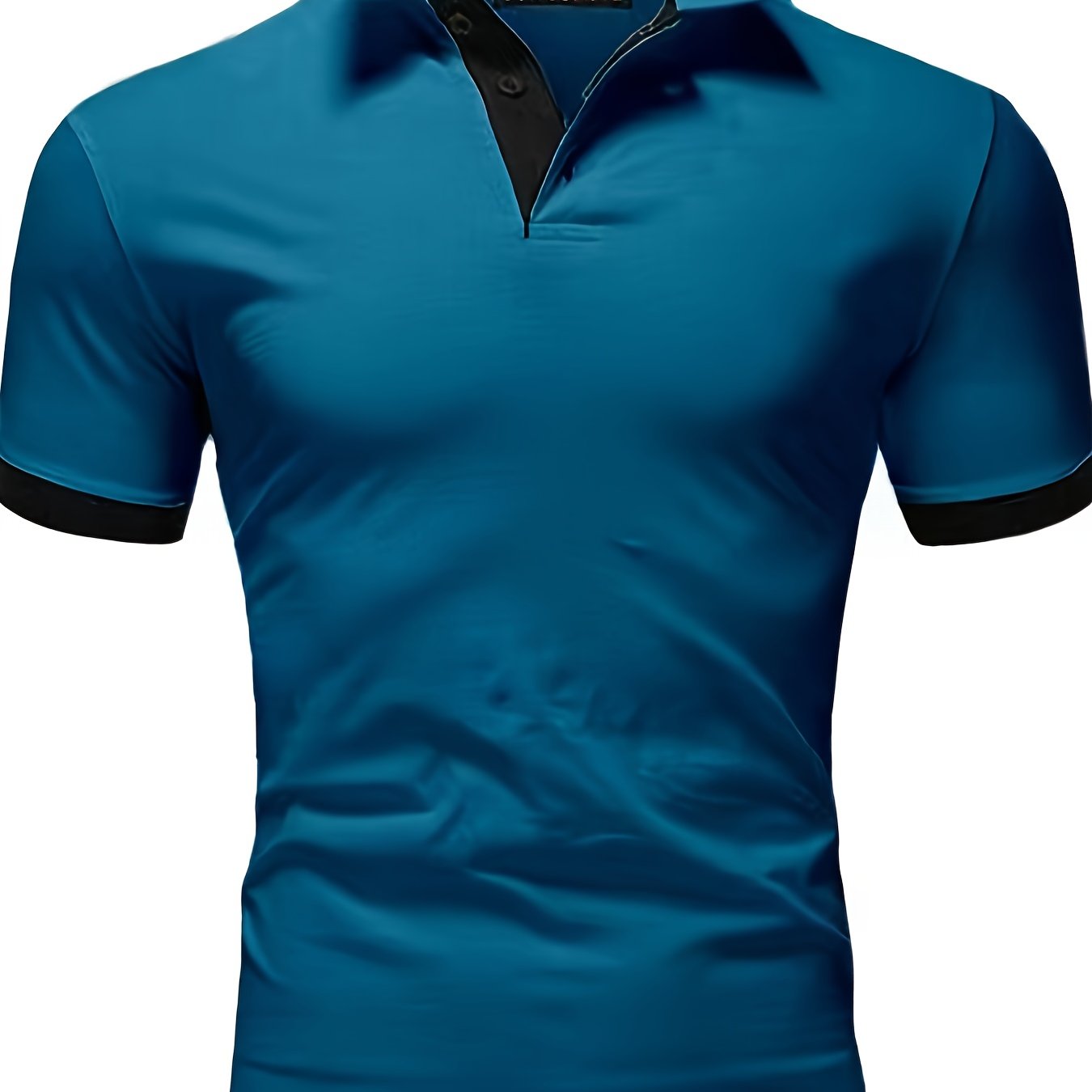 Katta o'lchamdagi erkaklar uchun qisqa yengli tor kesimli golf ko'ylagi.