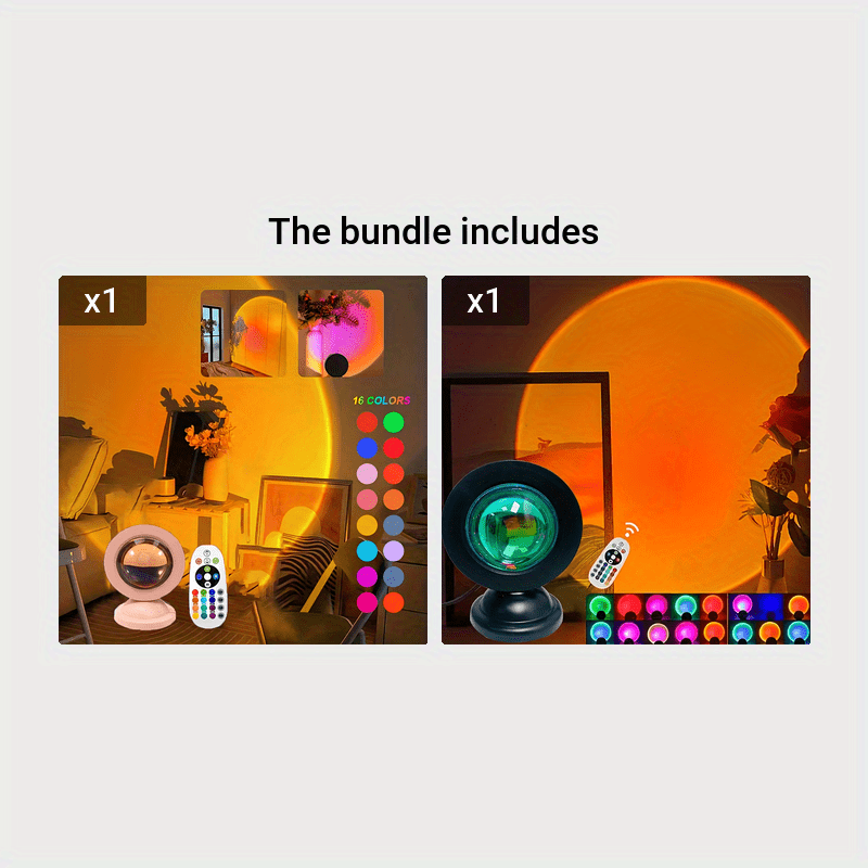 RGB LED Night Light Projector with Remote Control for Bedroom Living Room Parties Weddings Camping USB Powered