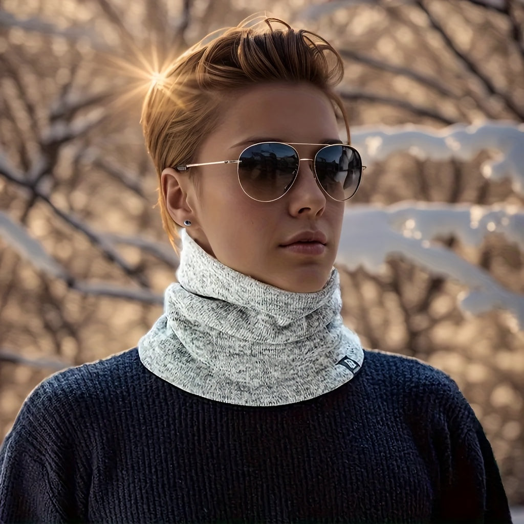 Unisex Coldproof Knit Infinity Scarf for Winter Sports Skiing Cycling Neck Gaiter Mask