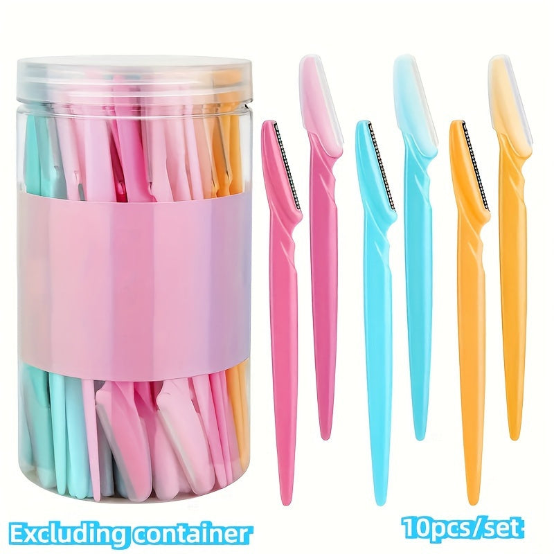 10Pcs Deluxe Facial Hair Removal Kit Stainless Steel Trimmer with Safety Guard