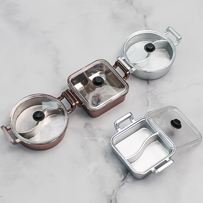 Small PVC Hot Pot Container with Dual Flavors and Electroplated Durability