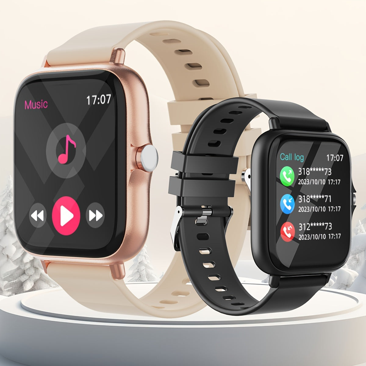 Smart Watch with 4.65cm Touch Screen Multi-Sport Modes Music Control Remote Camera Wireless Calling Pedometer for IOS