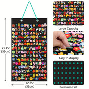 Hanging Shoe Charms Organizer Wall Mount with 180 Holes for Shoe Decorations