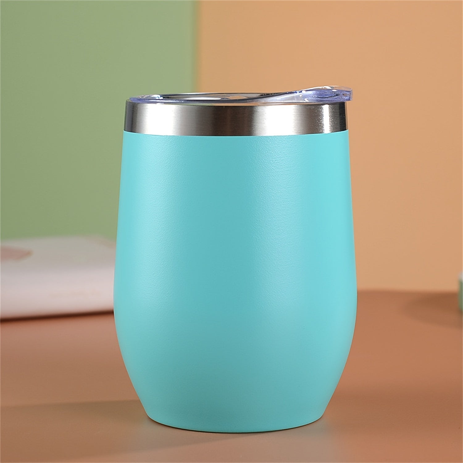 12oz Double Wall Vacuum Insulated Stainless Steel Coffee Mug with Push Lid Recyclable