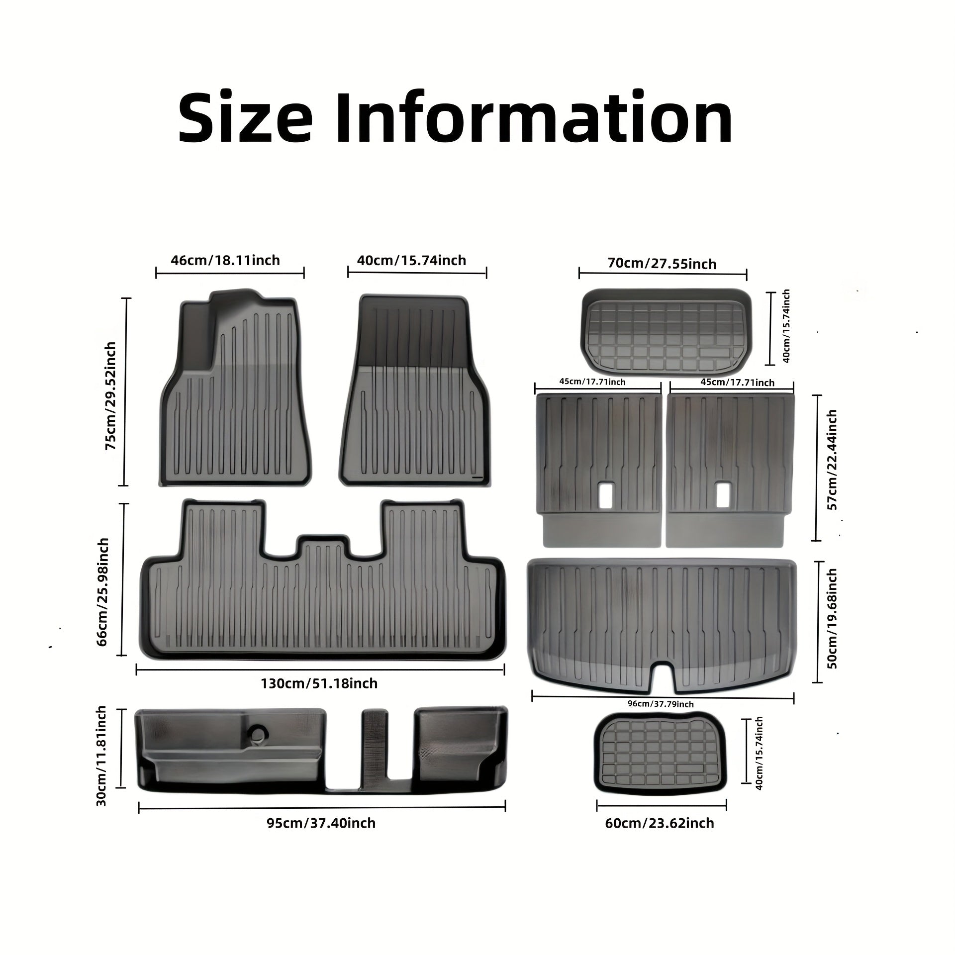 Har havoda TPE pol yaxtalari va yukxalta qoplamasi to'plami Tesla Model Y 2021-2024 uchun