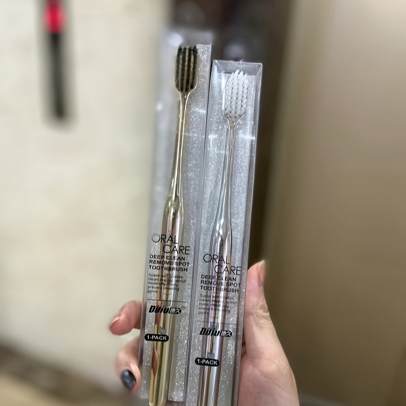 Luxury Soft Bristle Toothbrush Set for Adults with Sensitive Gums and Deep Cleaning