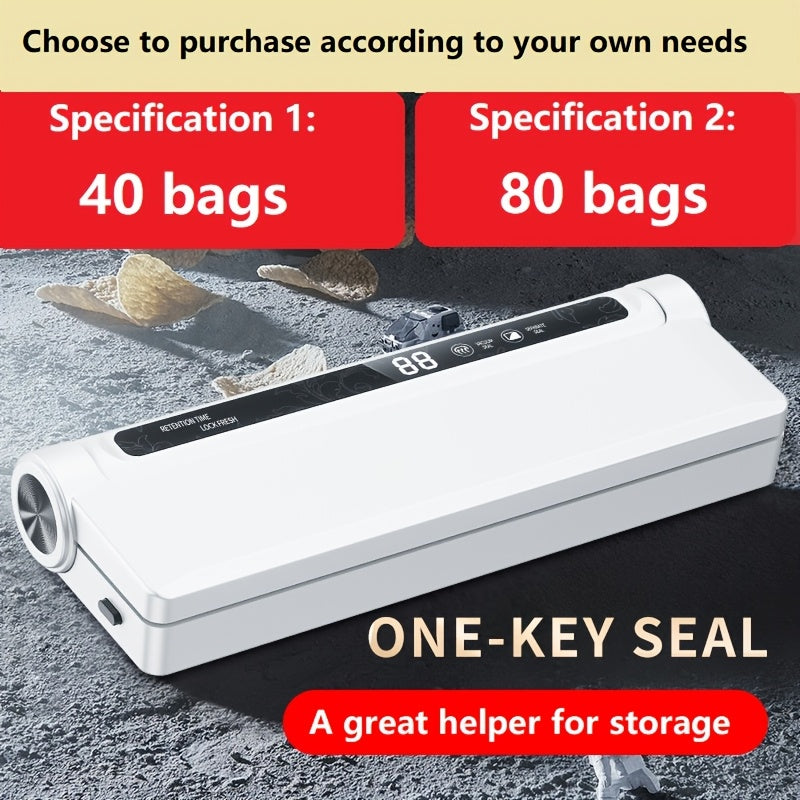 Yevropa standarti rozetkali 1 dona vakuum yopish mashinasi, oq ABS materialidan. Individually yopish mumkin, suyuqliklar vakuum bilan qadoqlanmaydi. 40 yoki 80 ta paket spetsifikatsiyalarida mavjud.