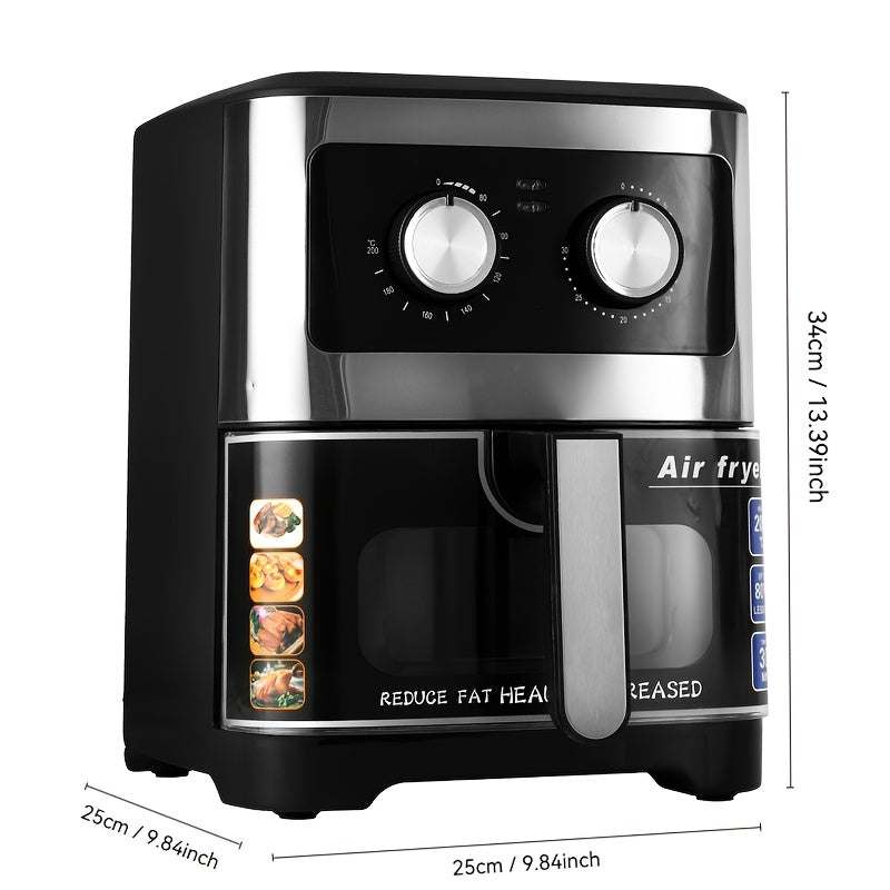 Многофункционочная электрическая аэрогриль с обзорным окном 220-240В черный