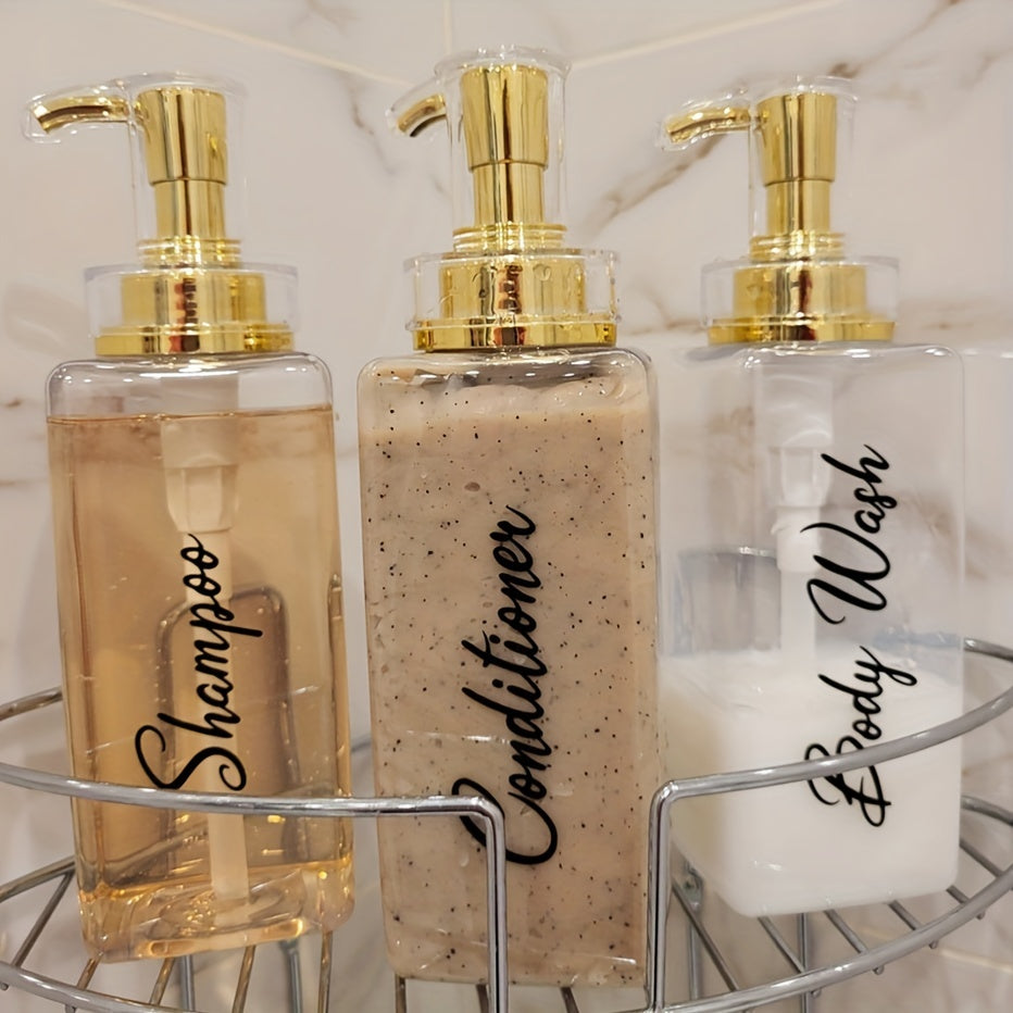 Dispensador de baño de 16 oz para jabón líquido, recipiente para loción, ideal para productos de baño