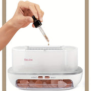 Portable Salt Stone Flame Air Humidifier 200ml USB Rechargeable Nightlight