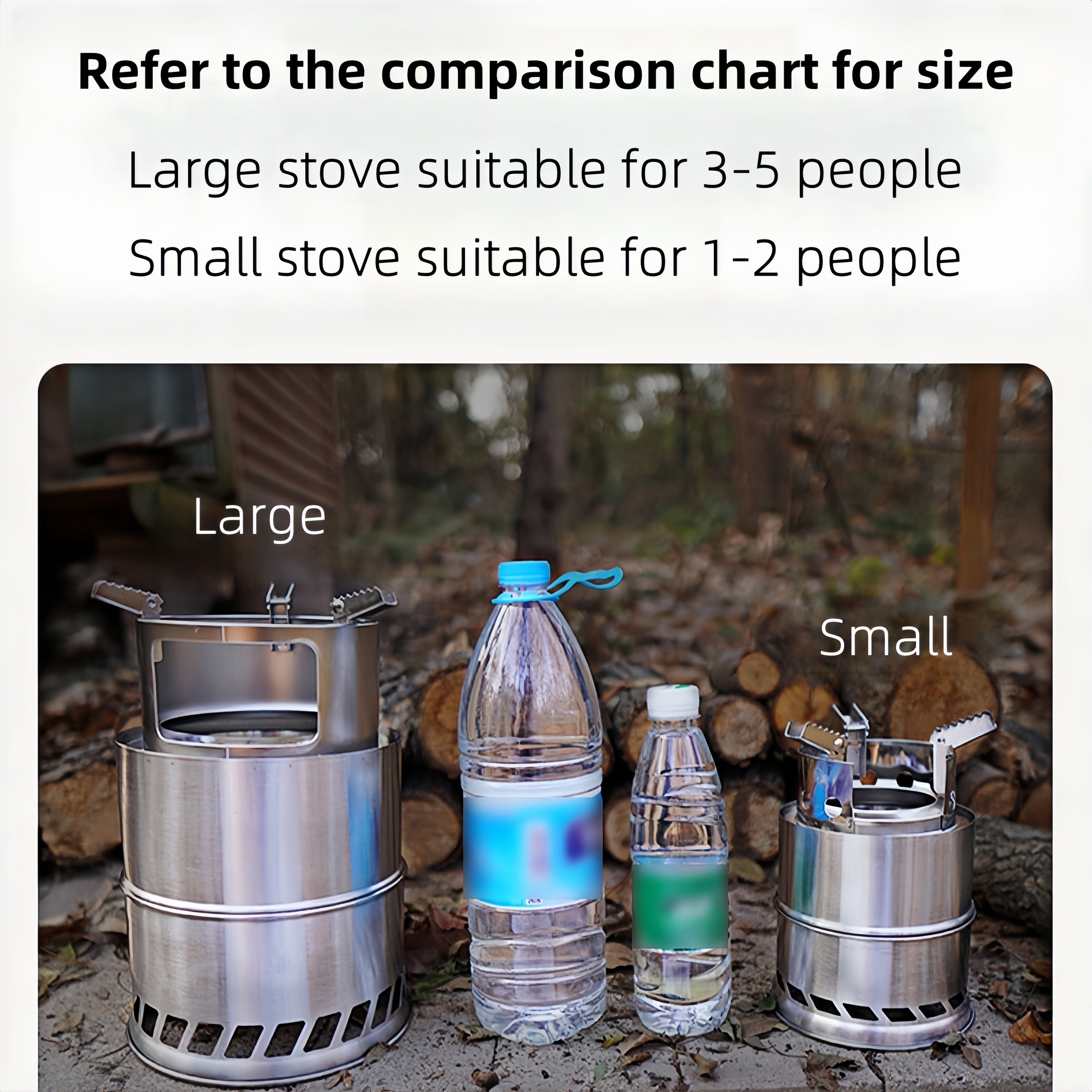 Outdoor Foldable Stove 20cm Diameter Stainless Steel Portable Heating Solution