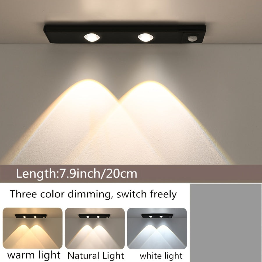 Smart Human Body Sensor Light with Motion Sensing USB Rechargeable LED Strip for Kitchen Wardrobe Bedroom