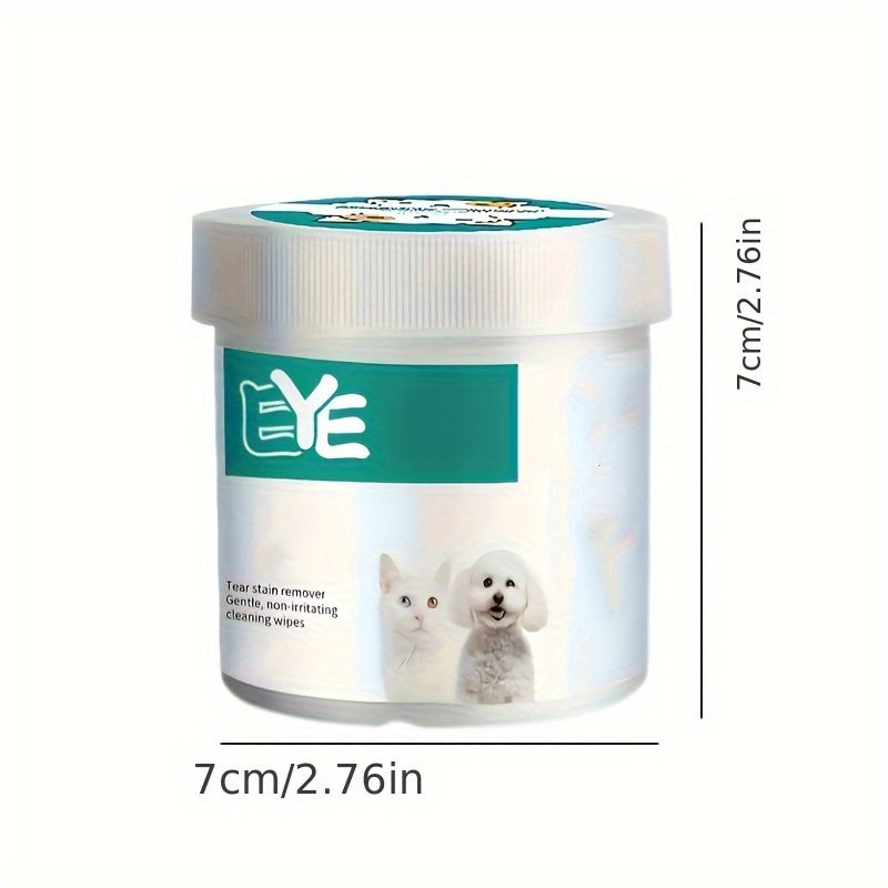 Pet Eye Wipes for Dogs and Cats 130 Gentle Tear Stain Remover Pads Safe Daily Cleaning