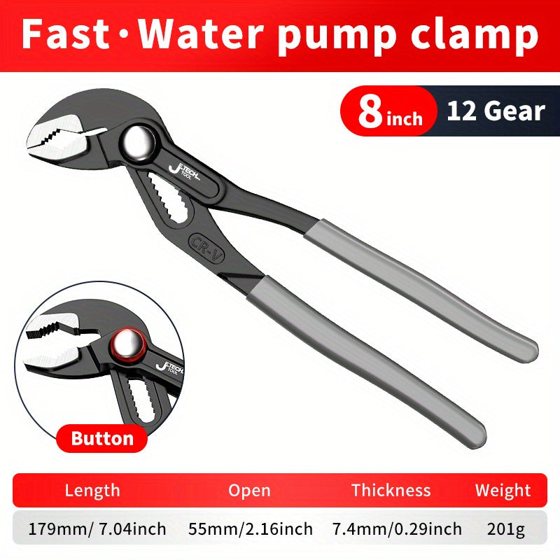 Multi-Functional Water Pump Pliers with Large Nose Chrome Vanadium Steel