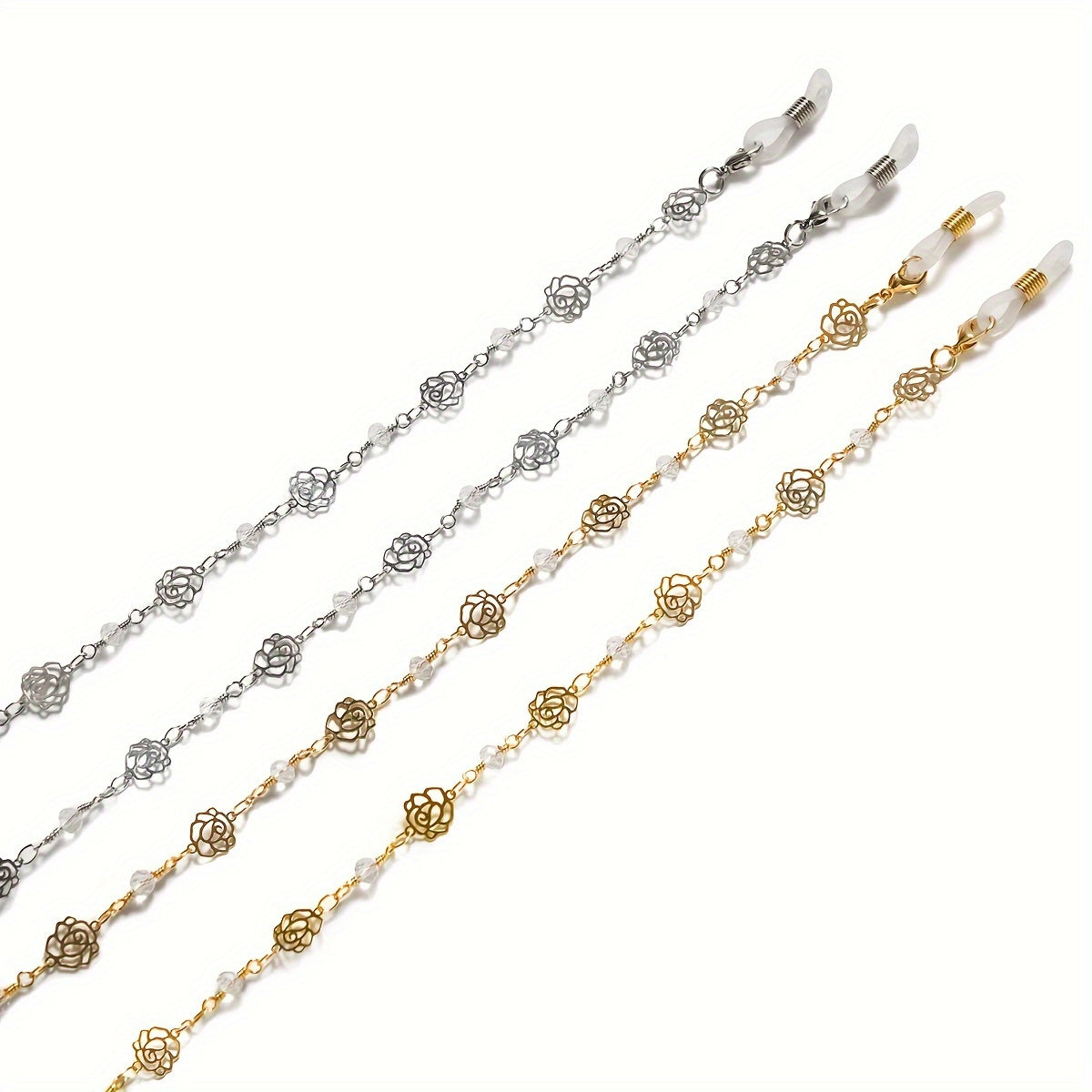 Винтажная роза: стильный ремешок для крепления очков на шее и удержания маски на месте