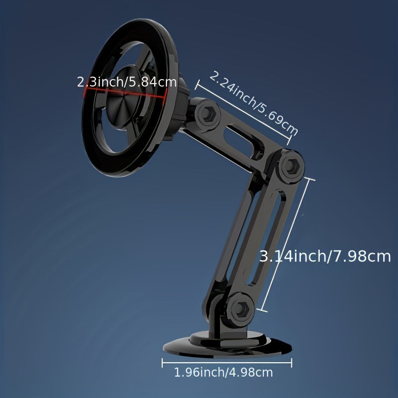 Universal Aluminum Alloy Magnetic Car Phone Holder 360° Rotation Car Mount