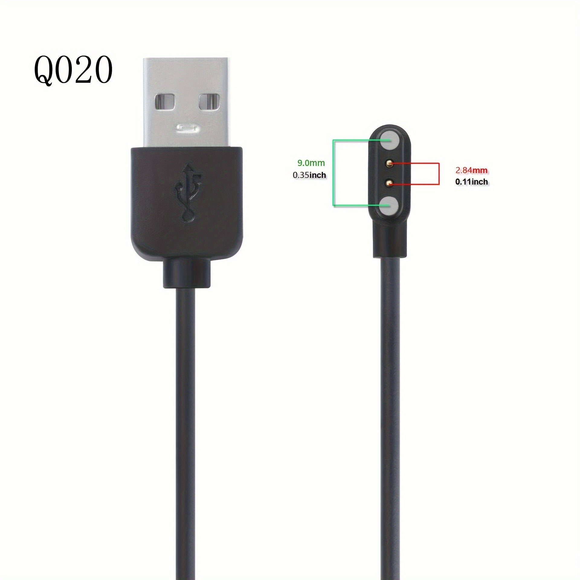 2024 Smart Watch Magnetic Charging Cable for 2-Pin and 4-Pin Devices