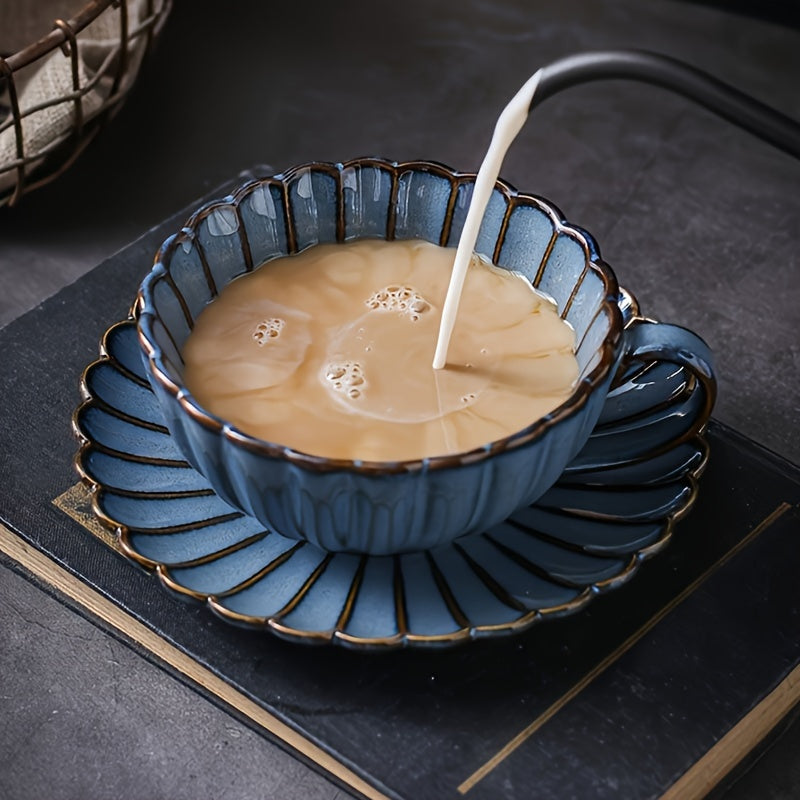 Yapon uslubidagi keramika choy piyolasi va saucer to'plami nonushta, choy partiyalari va boshqa tadbirlar uchun. Uy, bog' yoki restoran foydalanishi uchun mukammal. Yoz va qish ichimliklari uchun ideal, ajoyib sovg'a tanlovi.