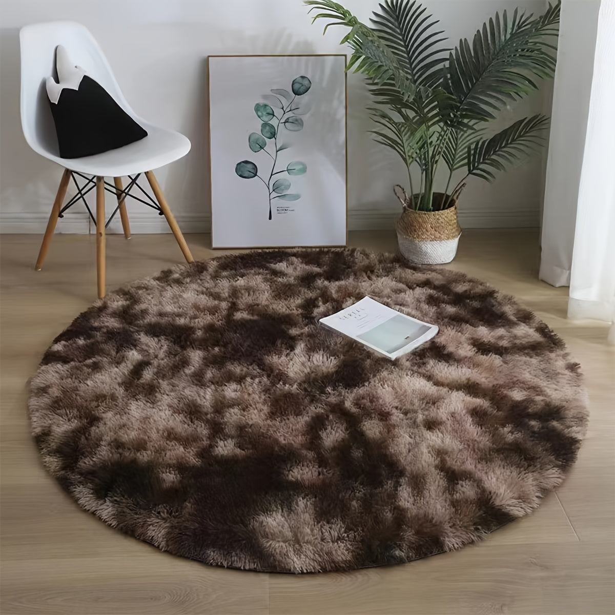 Large Plush Shaggy Area Rug Waterproof Non-Slip Soft Polyester for Living Room Bedroom