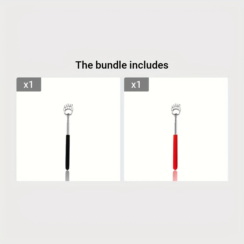 Shaxsiy qulaylik uchun cho'ziladigan tirnoq dizayni bilan portativ zanglamas po'latdan yasalgan orqa qichitqi.