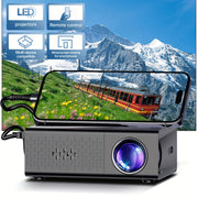 Portable Home Theater Projector with Remote Control for Movies and Gaming