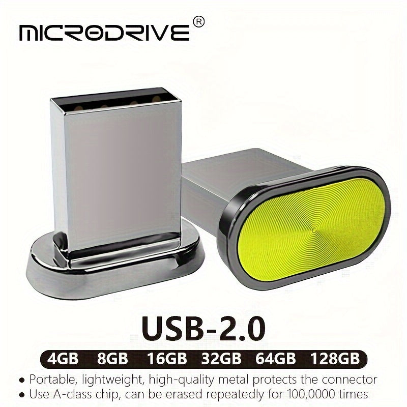 High-Speed Metal USB 2.0 Flash Drive 8GB 16GB 32GB 64GB 128GB Portable Pen Drive