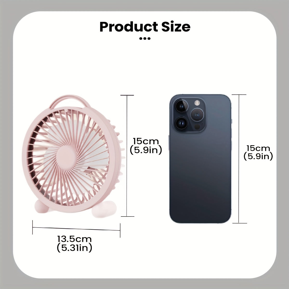 11-piece set wall hooks and portable USB desktop fan compact silent cooling for home office travel