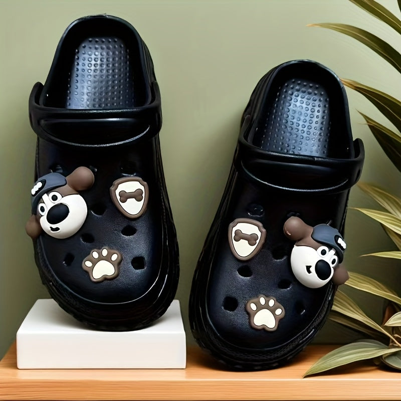 Women's Breathable EVA Slip-On Sandals with Cartoon Dog Design for Indoor Outdoor