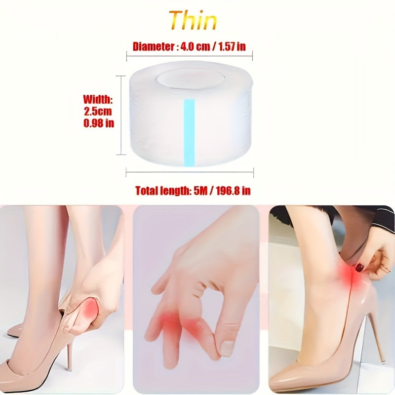 Unisex Transparent Gel Heel Patch Anti-Wear Foot Sticker