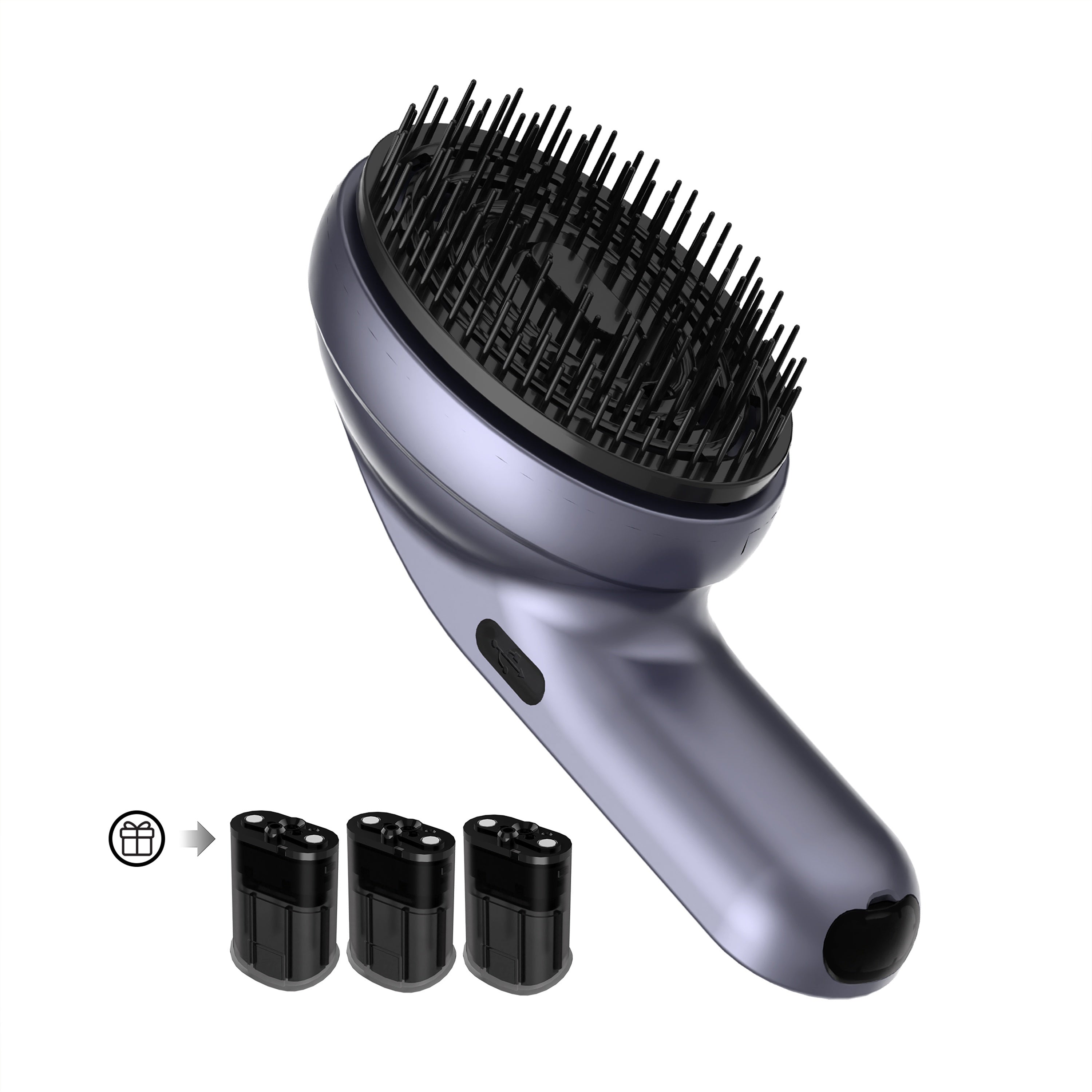 QTLJJBY Elektrik Skalp Massajchisi, Asosiy Yog' Atomizatsiyasi, USB Qayta Zaryadlanadigan Lityum Polimer Batareya, 3D Matritsa Tishli Taroq, 2400 Tezlik/min, Portativ Sochni Oziqlantiruvchi Bosh Massajchisi