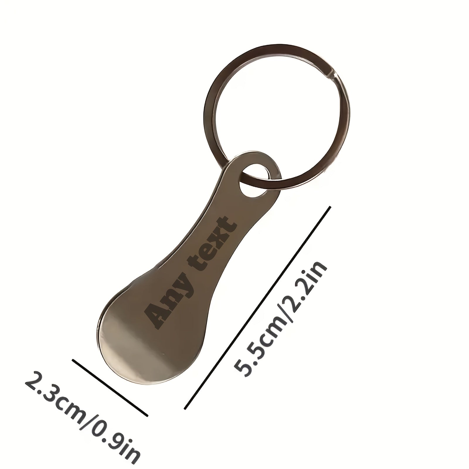 Stainless Steel Keychain Token Tag for Supermarket Trolley Cart Accessories