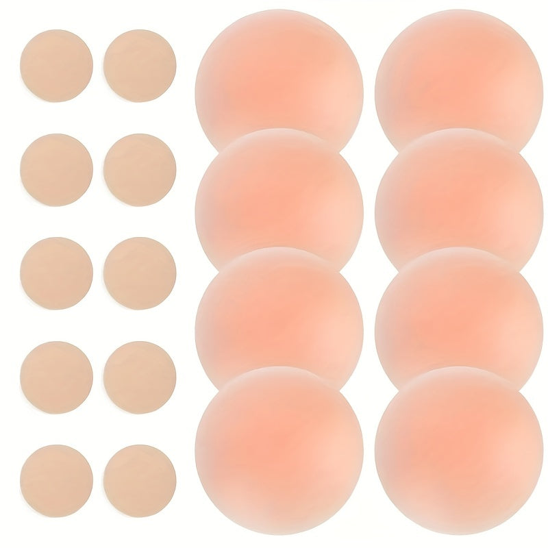 Self-Adhesive Silicone Nipple Covers 9 Pairs Invisible Strapless Breast Lift Women