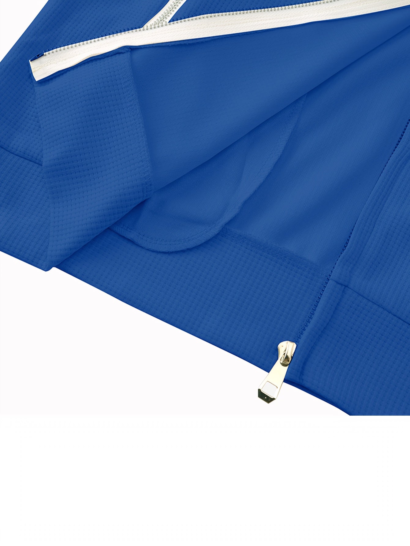 Conjunto casual de color sólido para hombre de 2 piezas con pantalones con cordón y chaqueta con cremallera