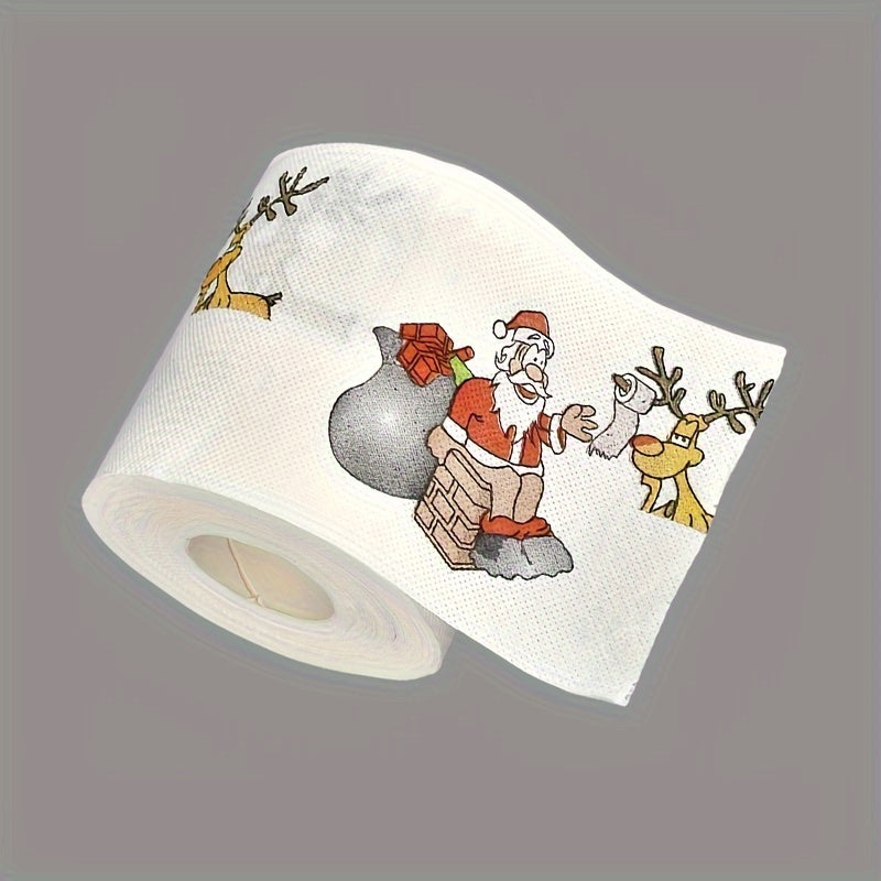 2-qavatli Santa Claus naqshli qog'oz sochiqchalari, bayram tadbirlari va voqealar uchun bir martalik salfetkalar