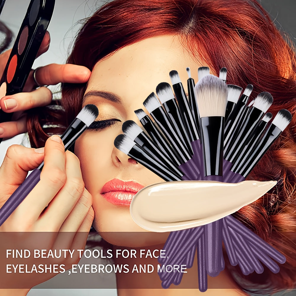 Women Makeup Brush Set 34 Pcs Soft Synthetic Hair Eye Shadow Foundation