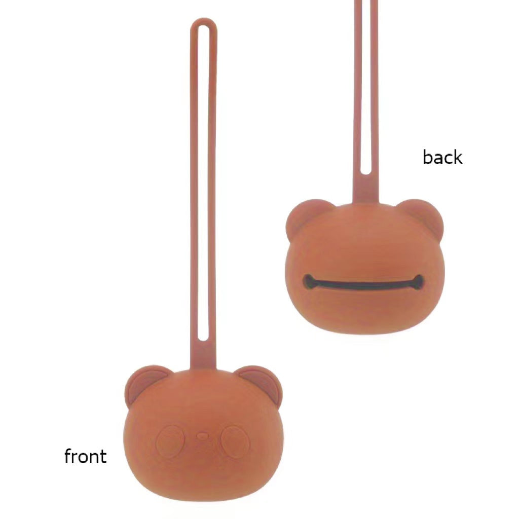 Baby Pacifier Case Silicone Panda Food-Grade BPA-Free for Newborns Girls Boys