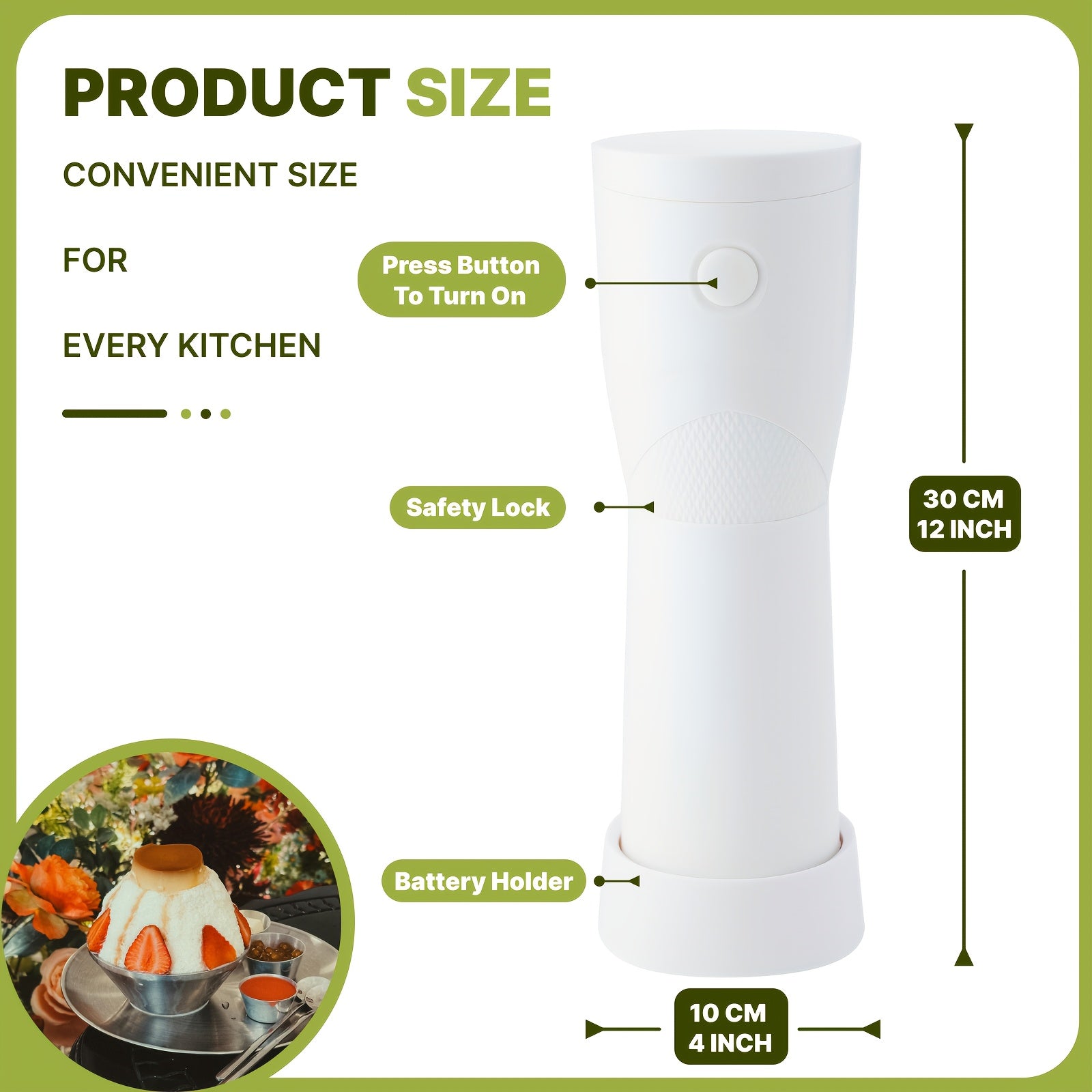 Kabelsiz elektr shisha maydalagich, zanglamaydigan po'lat burchaklar, portativ muz maydalash, xavfsiz va sog'lom