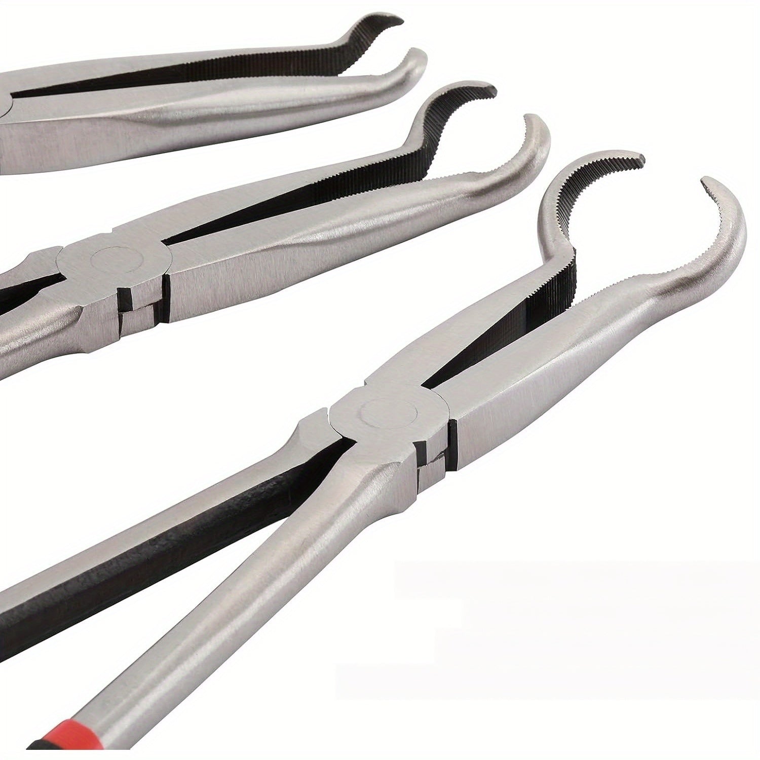 3-Piece Steel Hose Gripper Pliers Set Serrated Jaws 5/16 1/2 3/4 Inch