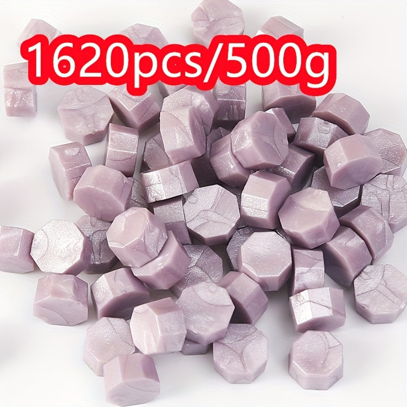 1620pcs 500g Octagonal Sealing Wax Particles for Envelope Gift Box DIY Retro Bulk Sealing Wax