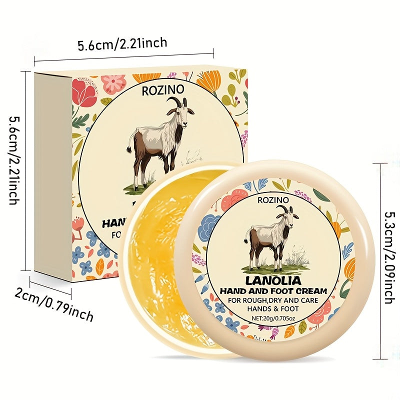 Crema de manos y pies con lanolina y ácido hialurónico para piel seca, hidratante profundo