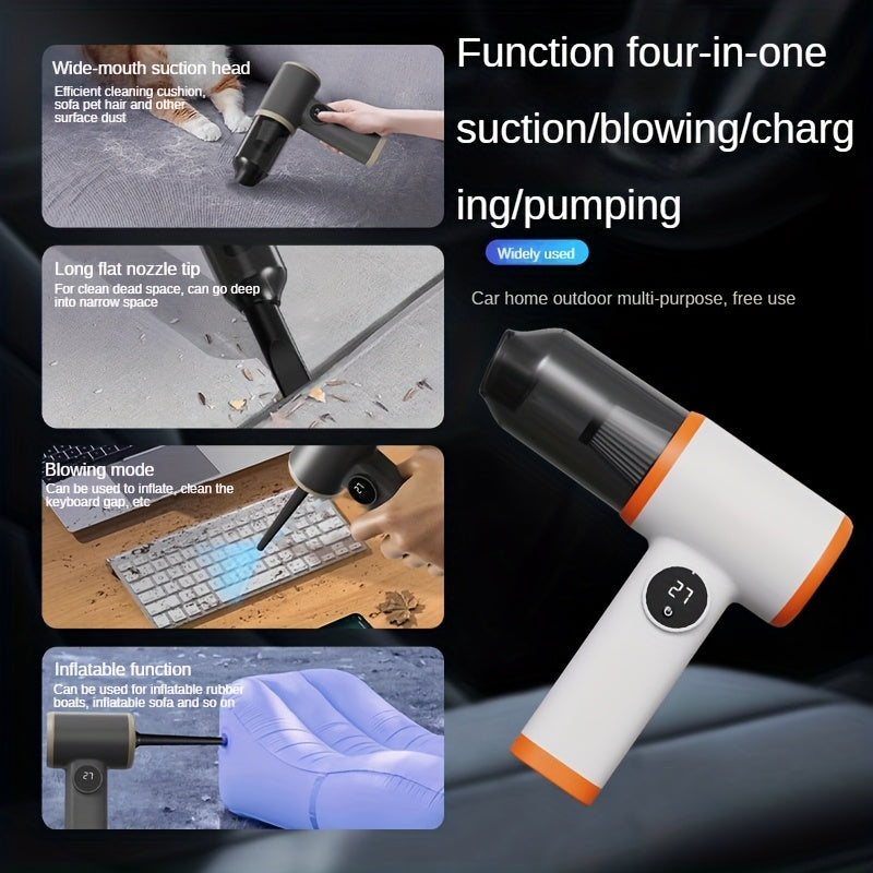 Handheld Wireless Vacuum Cleaner with Suction and Blowing Functions, Rechargeable Lithium Battery