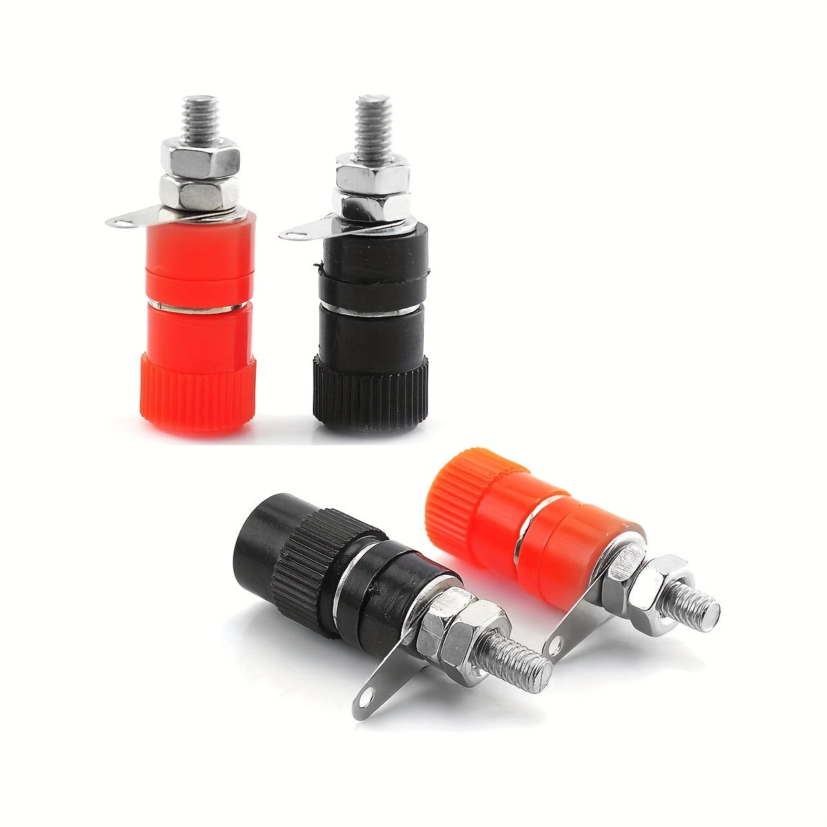 10 шт. тестовых гнезд для банана, разъемы с 4 мм штекерами, красные и черные, для аудио и электроники