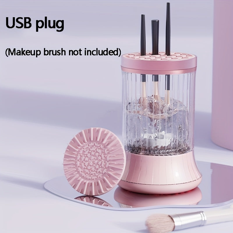 USB-Powered Makeup Brush Cleaner and Dryer for Deep Cleaning and Quick Drying