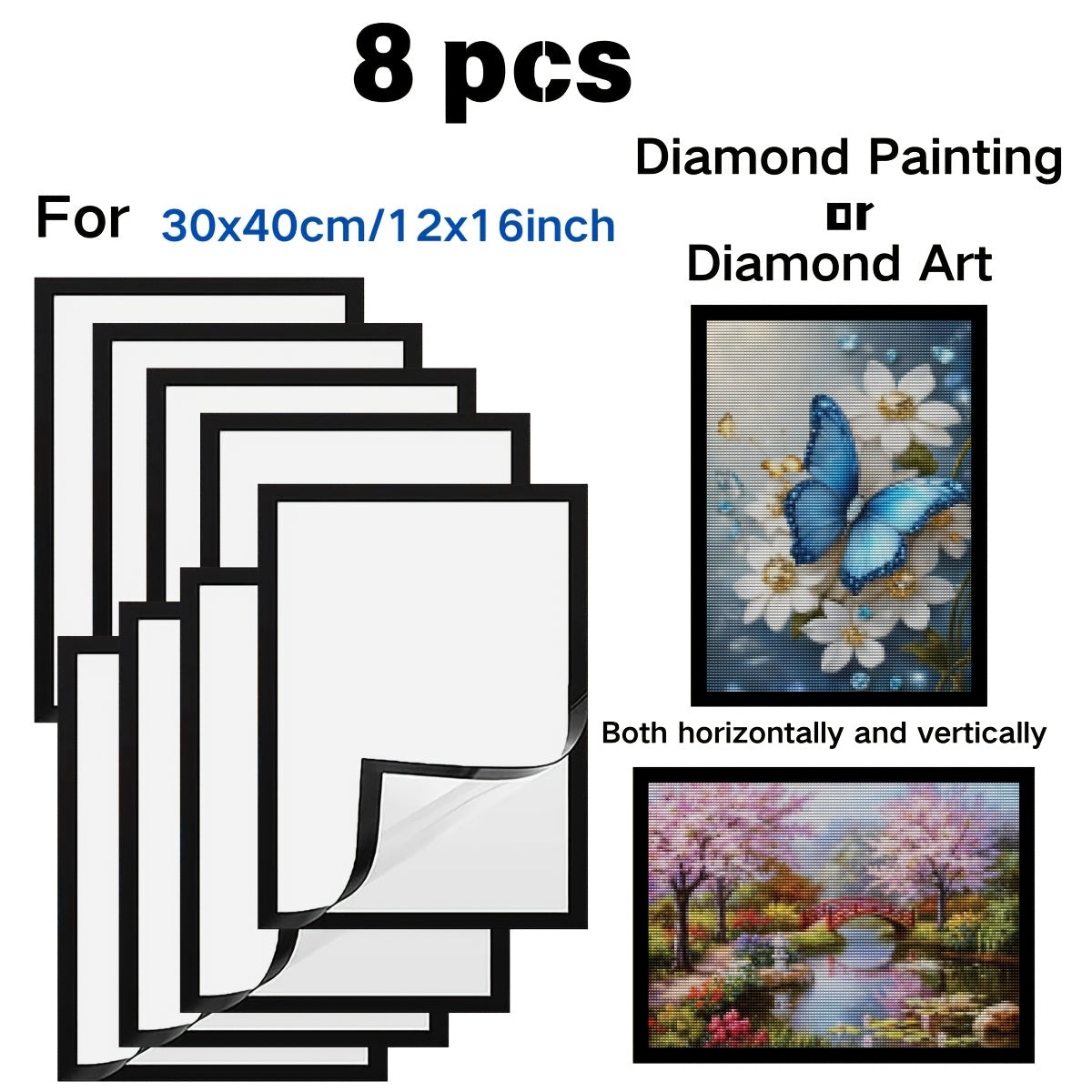 Рамки для фотографий с алмазной живописью для 6 дюймов и 8x12 дюймов 20x30 см 12x12 дюймов 30x30 см 12x16 дюймов 30x40 см 16x16 дюймов 40x40 см настенное искусство