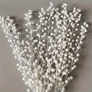 10-Pack Artificial Pearl Berry Stems for Holiday Decor and DIY Crafts