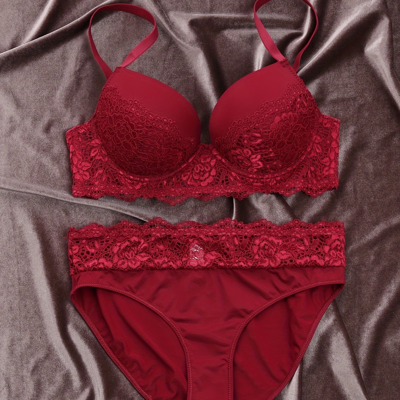 Кружевной лифчик с пуш-ап эффектом и комплект трусиков для женщин, сексуальное белье и нижнее белье