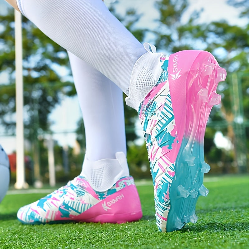 Men's All-Season Casual Soccer Shoes with Faux Upper and Rubber Sole