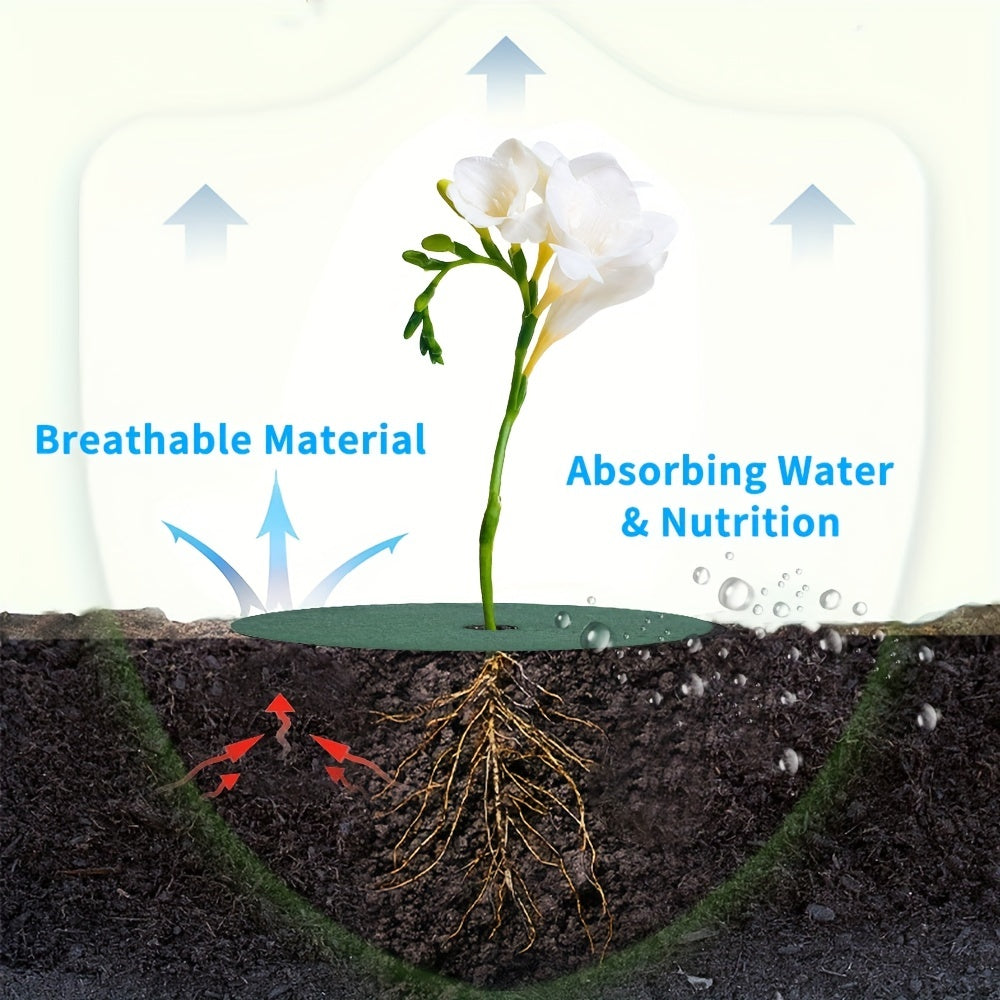 12pcs Tree Protection Cover Circular Grass-Proof Fabric Mats for Weed Control 26.92cm 41.91cm 61.98cm