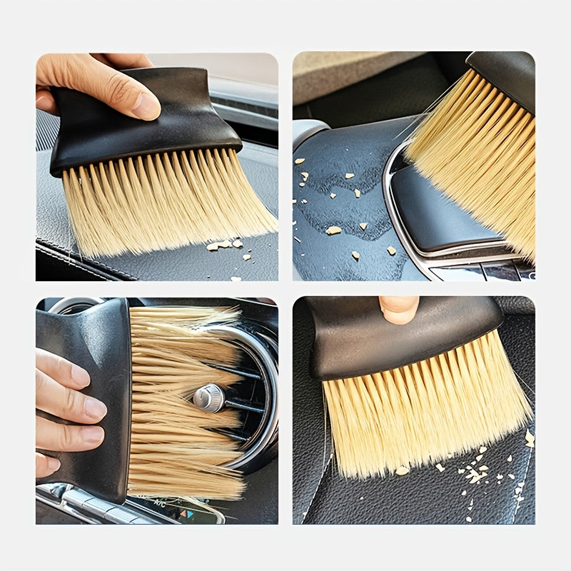 Car Interior Dust Brush Soft Bristles Ergonomic Handle for Air Vents Dashboard